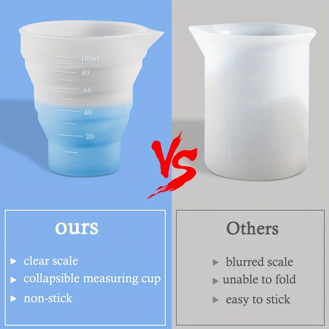 50-500ml Foldable Silicone Mea - مراجعة Resin Mixing Cup وسعره