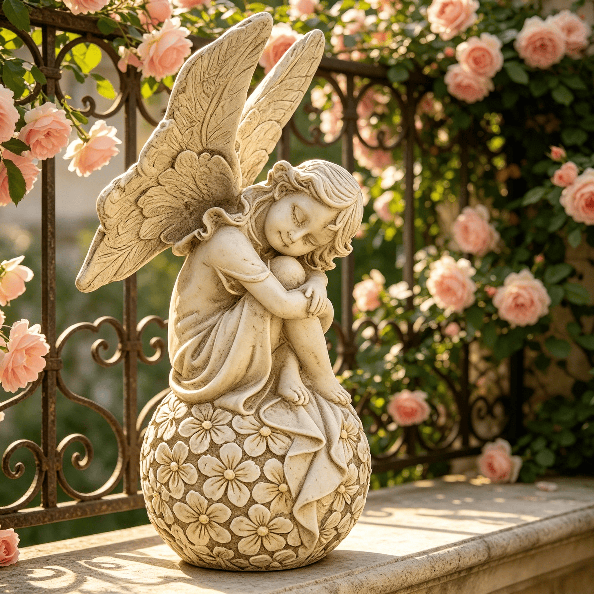 13.2-inch Garden Fairy Statue, - مراجعة Resin Art Flowers وسعره