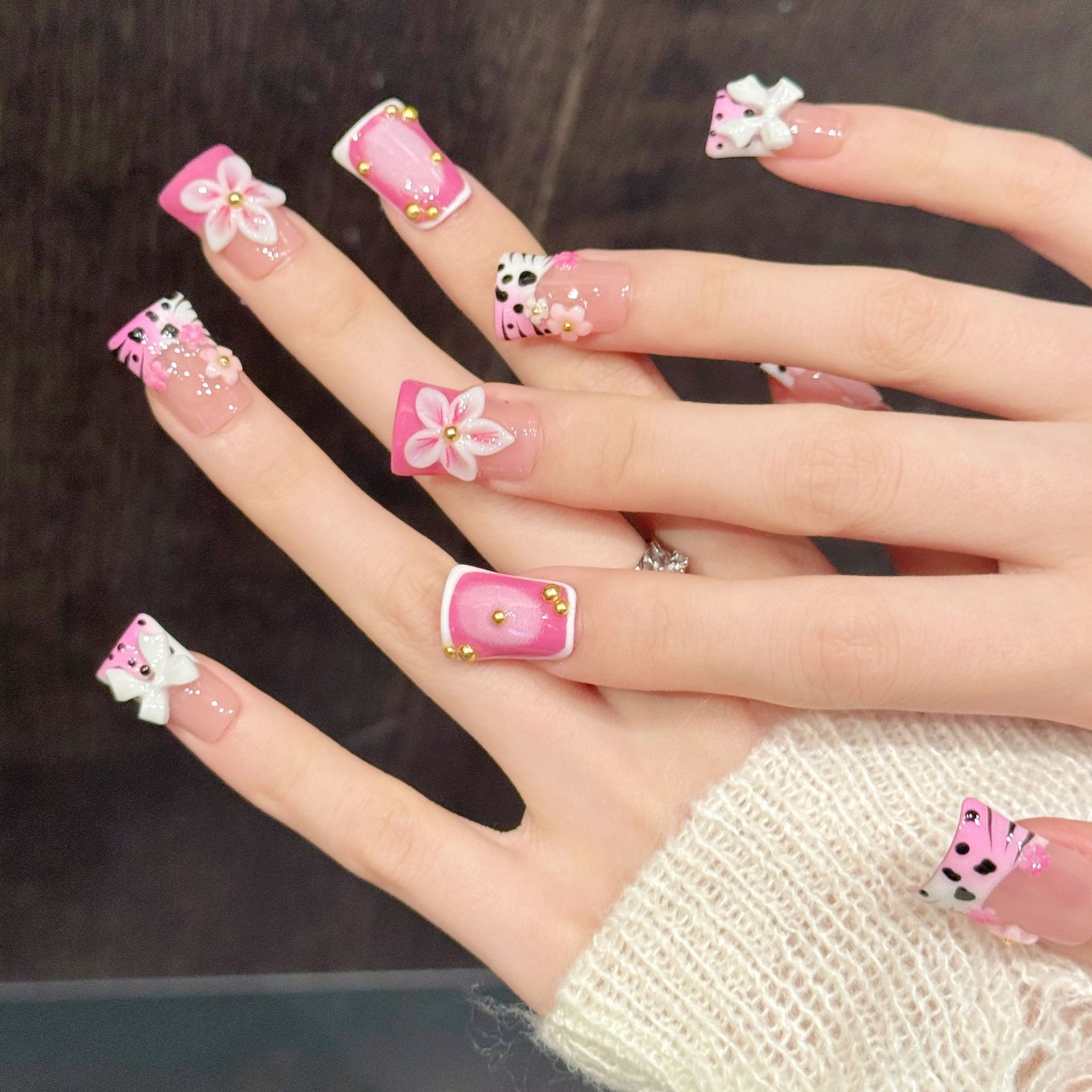 10pcs Pure Hand Pressed Duck N - مراجعة Resin Art Flower وسعره