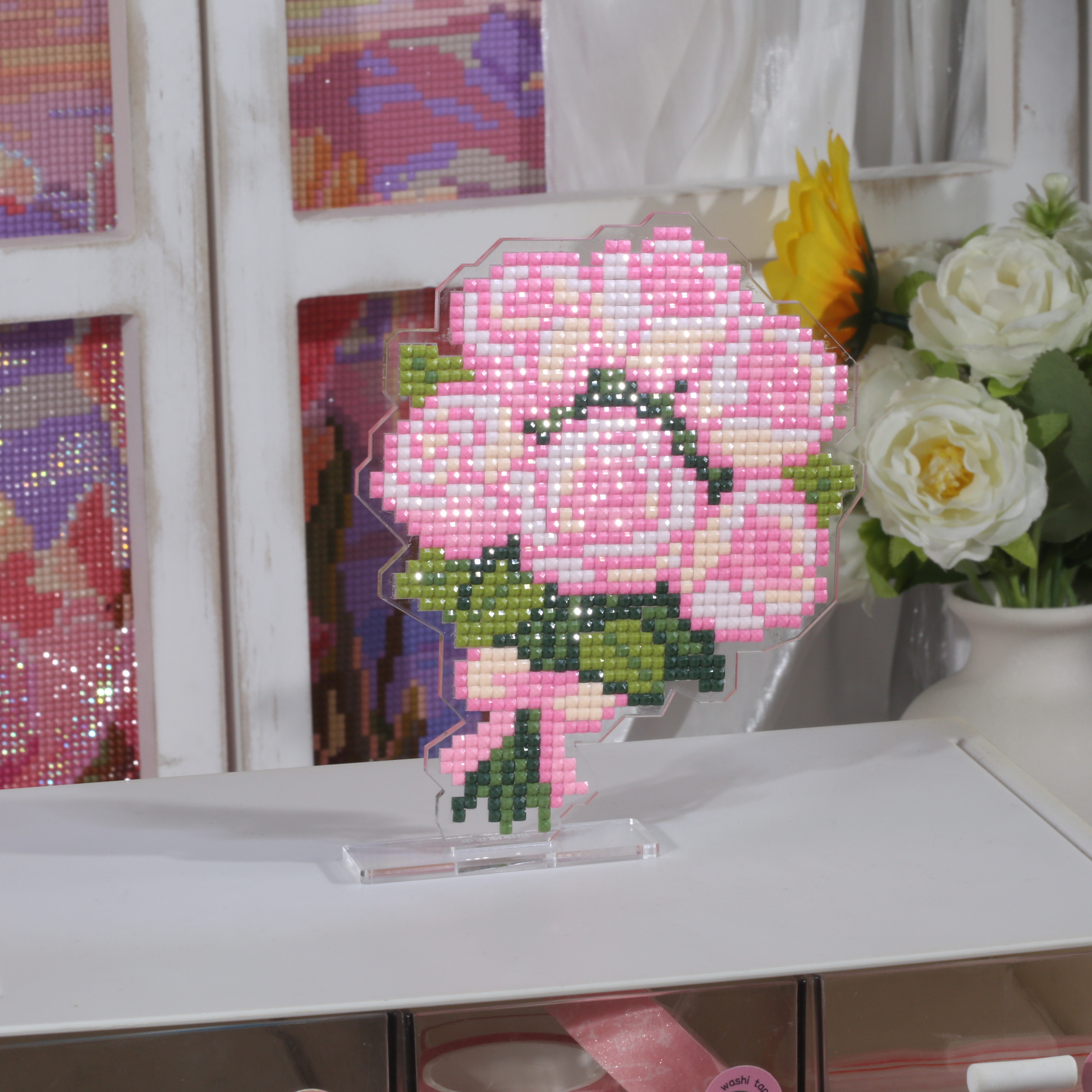 ForeverYoung Pink Rose Bouquet - مراجعة Resin Art Acrylic وسعره