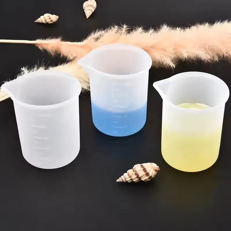 5pcs 100ml Silicone Measuring  - مراجعة Resin Mixing Cup وسعره