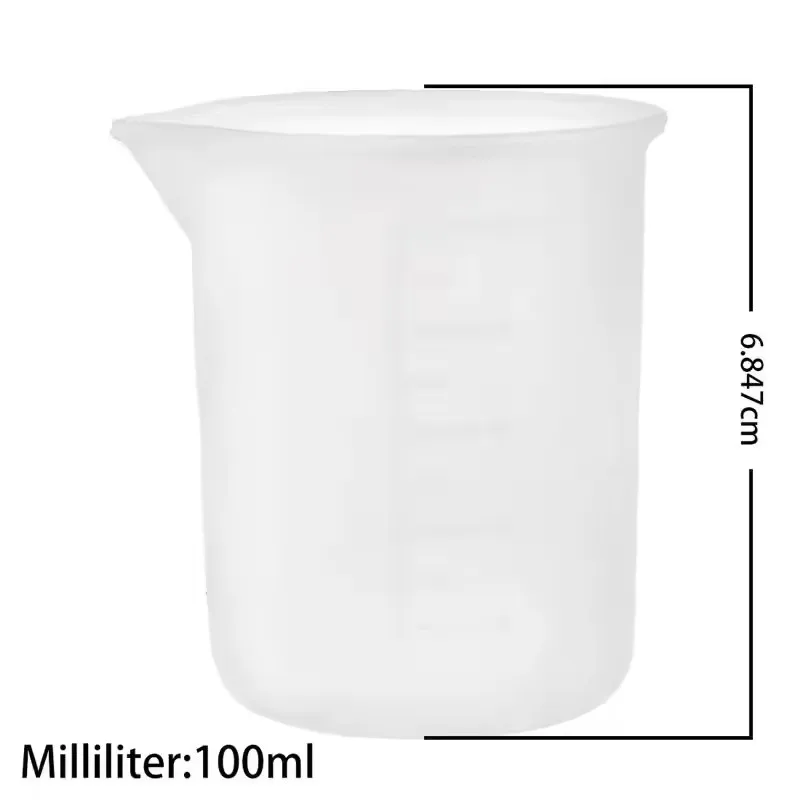 5pcs 100ml Silicone Measuring  - مراجعة Resin Mixing Cup وسعره
