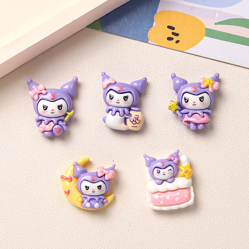 10Pcs New Mini Kawaii Cartoon  - مراجعة Resin Art Purple وسعره