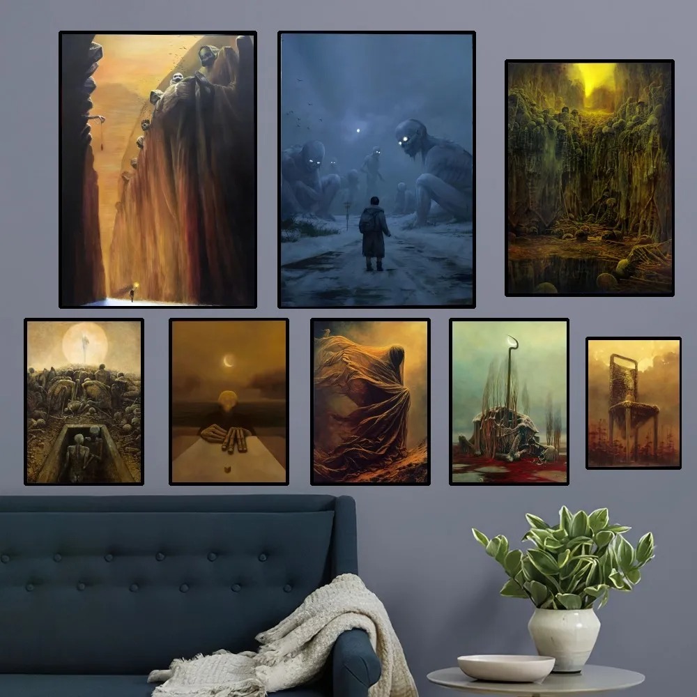 Zdzislaw Beksinski Art Poster  - مراجعة Resin Art Aesthetic وسعره