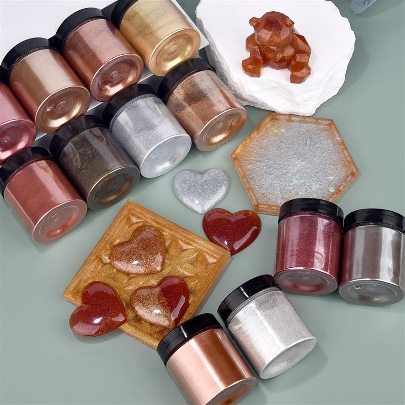 50g Shimmer Metallic Gold Silv - مراجعة Resin Art Acrylic وسعره
