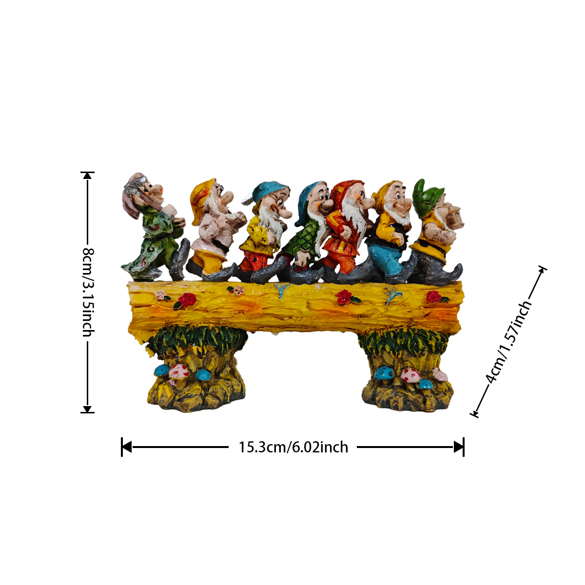 Cute Seven Dwarfs Stump Statue - مراجعة Resin Art Aesthetic وسعره