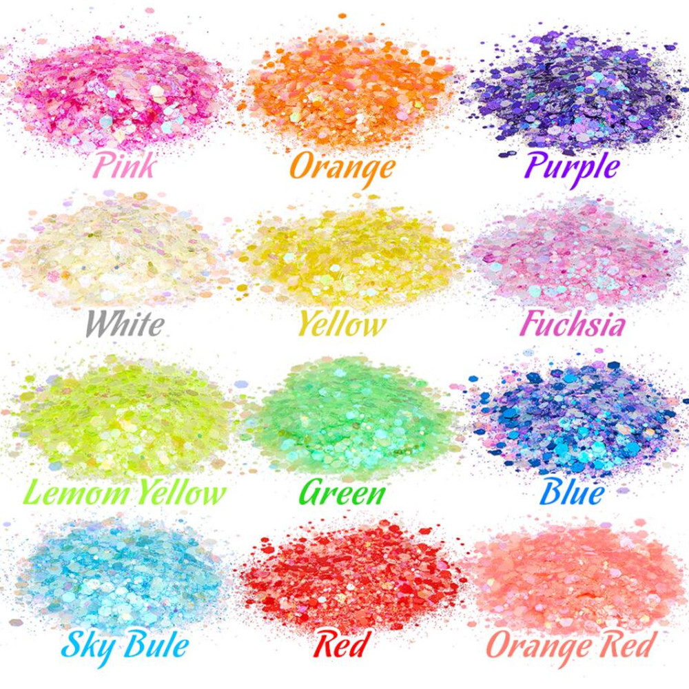 24 Colors Luminous Sequins Glo - مراجعة Resin Art Uv Light وسعره