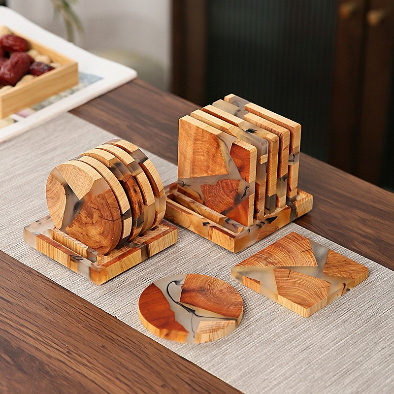 6Pcs Ink Style Tea Cup Coaster - مراجعة Resin Mixing Cup وسعره