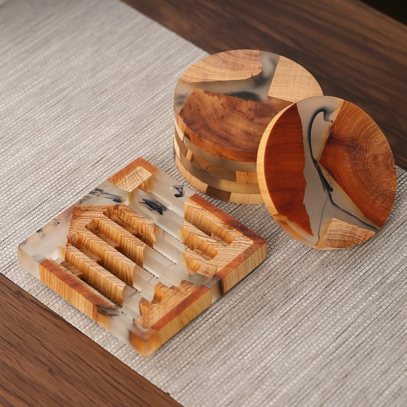 6Pcs Ink Style Tea Cup Coaster - مراجعة Resin Mixing Cup وسعره