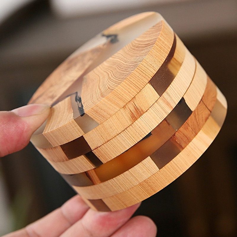 6Pcs Ink Style Tea Cup Coaster - مراجعة Resin Mixing Cup وسعره