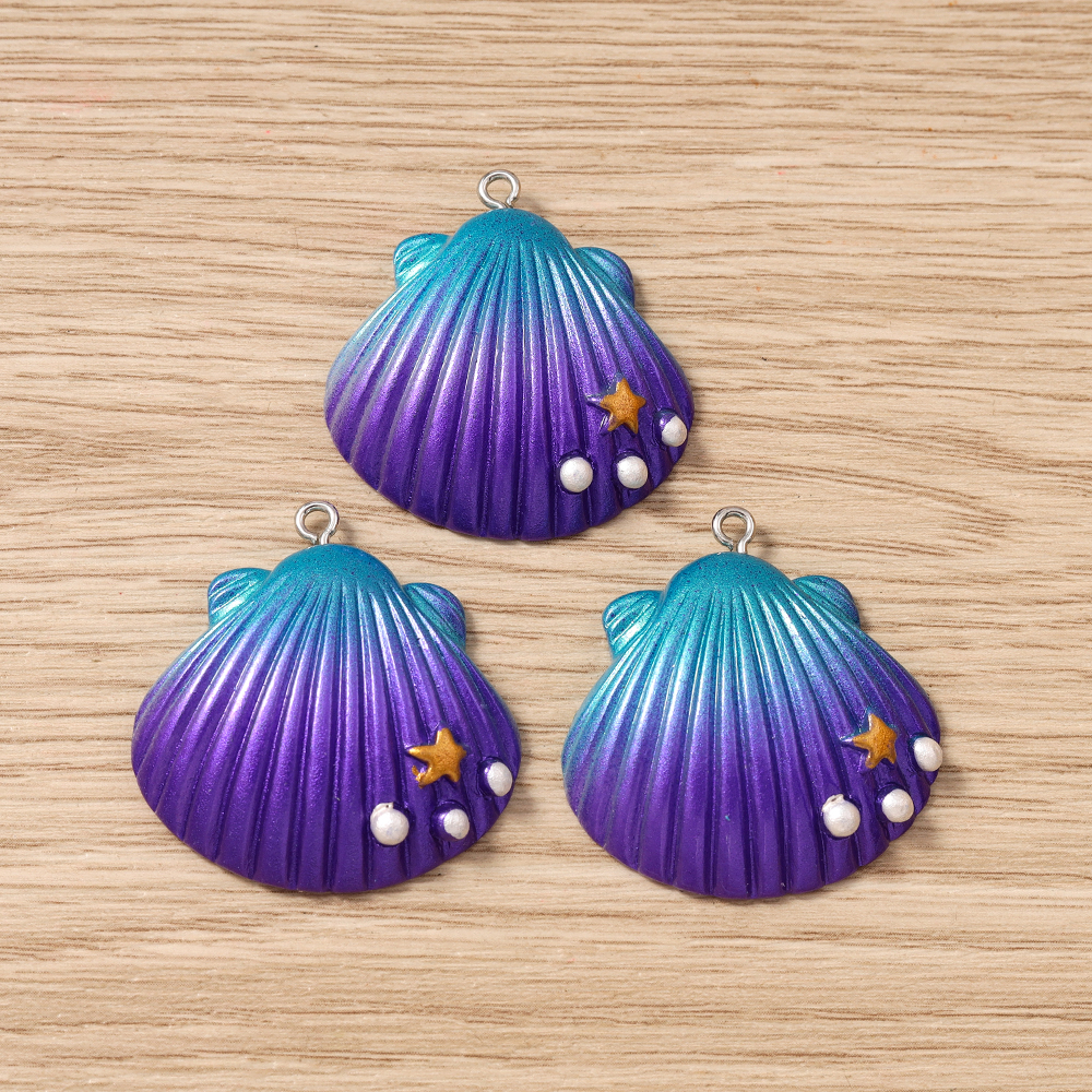 Tusember 5pcs Cute Colorful Bi - مراجعة Resin Art Beach Theme وسعره