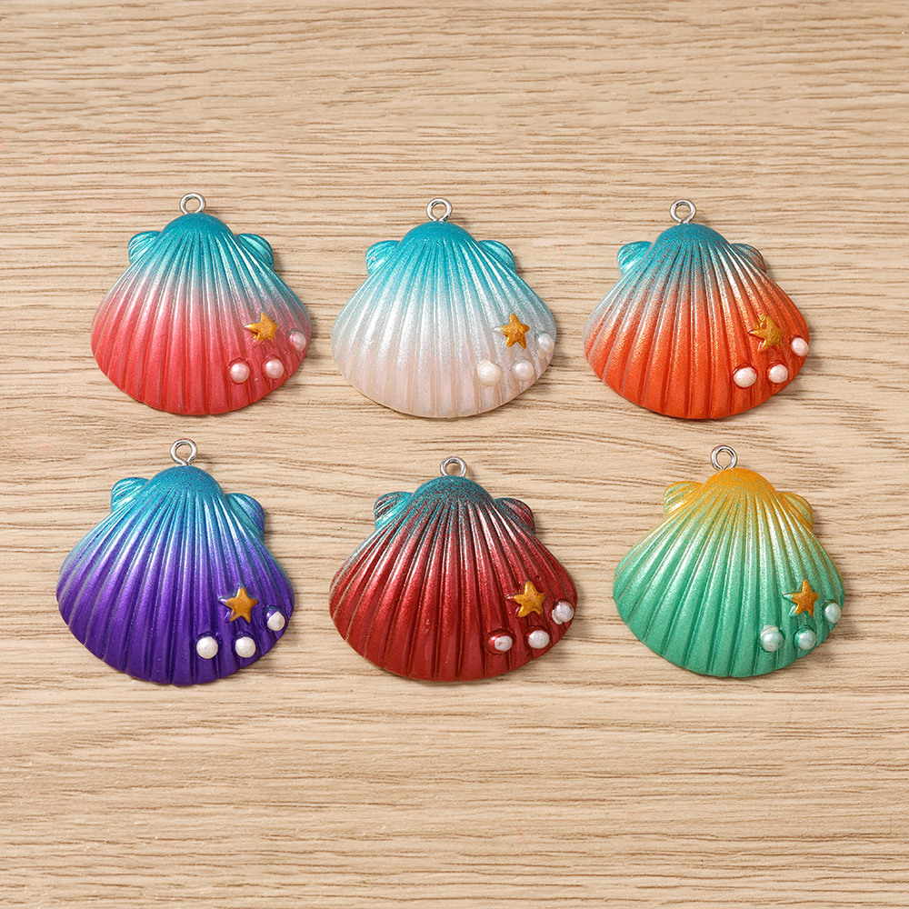 Tusember 5pcs Cute Colorful Bi - مراجعة Resin Art Beach Theme وسعره