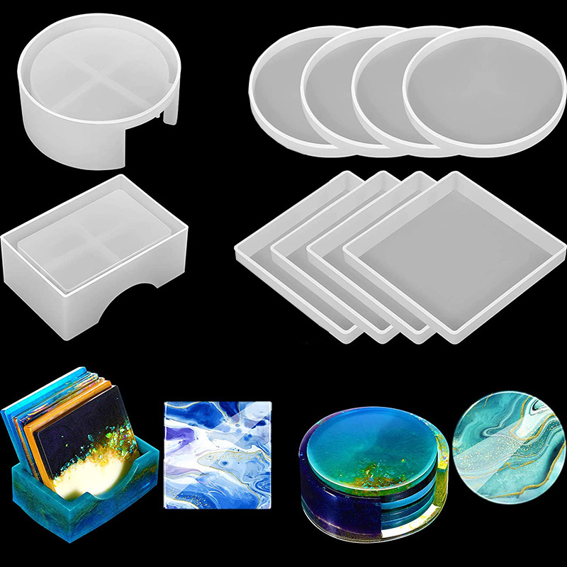 Round Square Coaster Silicone  - مراجعة Coaster Mold Square وسعره