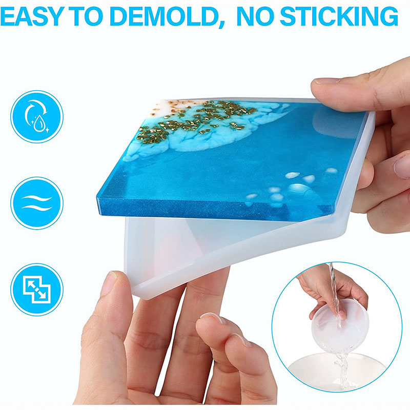 Round Square Coaster Silicone  - مراجعة Coaster Mold Square وسعره