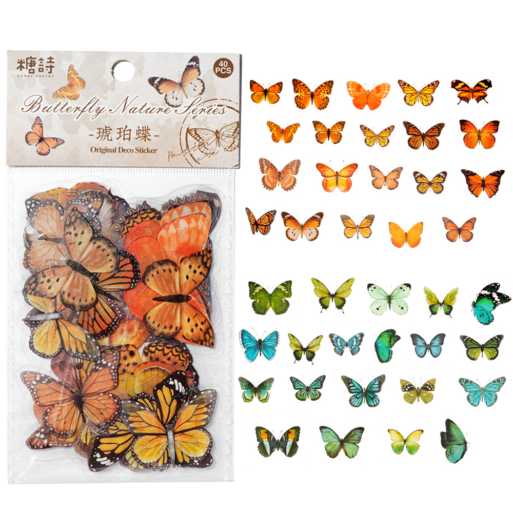 40pcs Colorful Butterfly Wings - مراجعة Resin Art Sticker وسعره