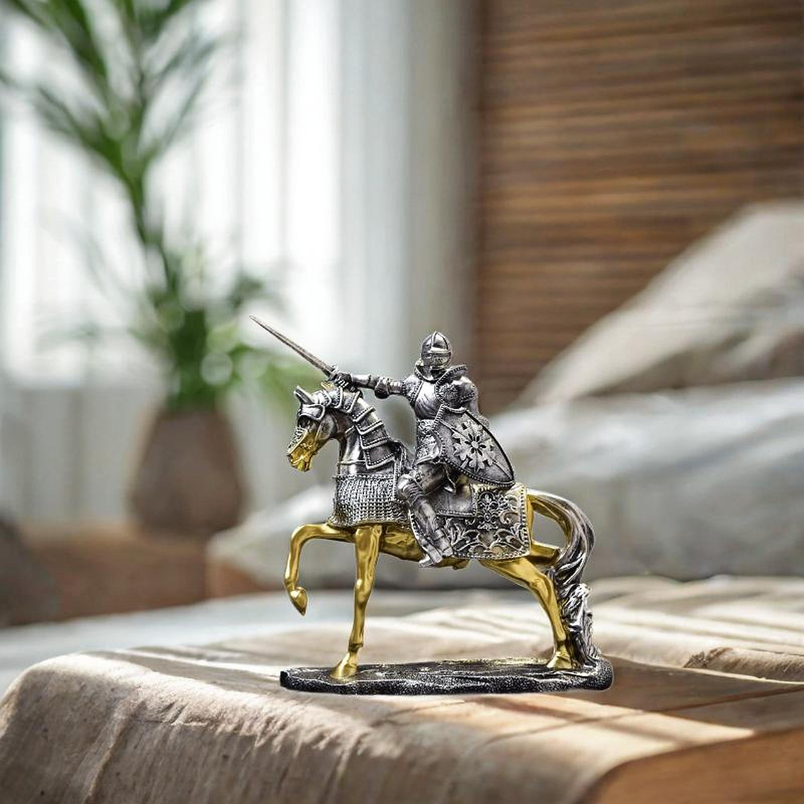 Knight Horse Statue Retro Art  - مراجعة Resin Art Table Top وسعره
