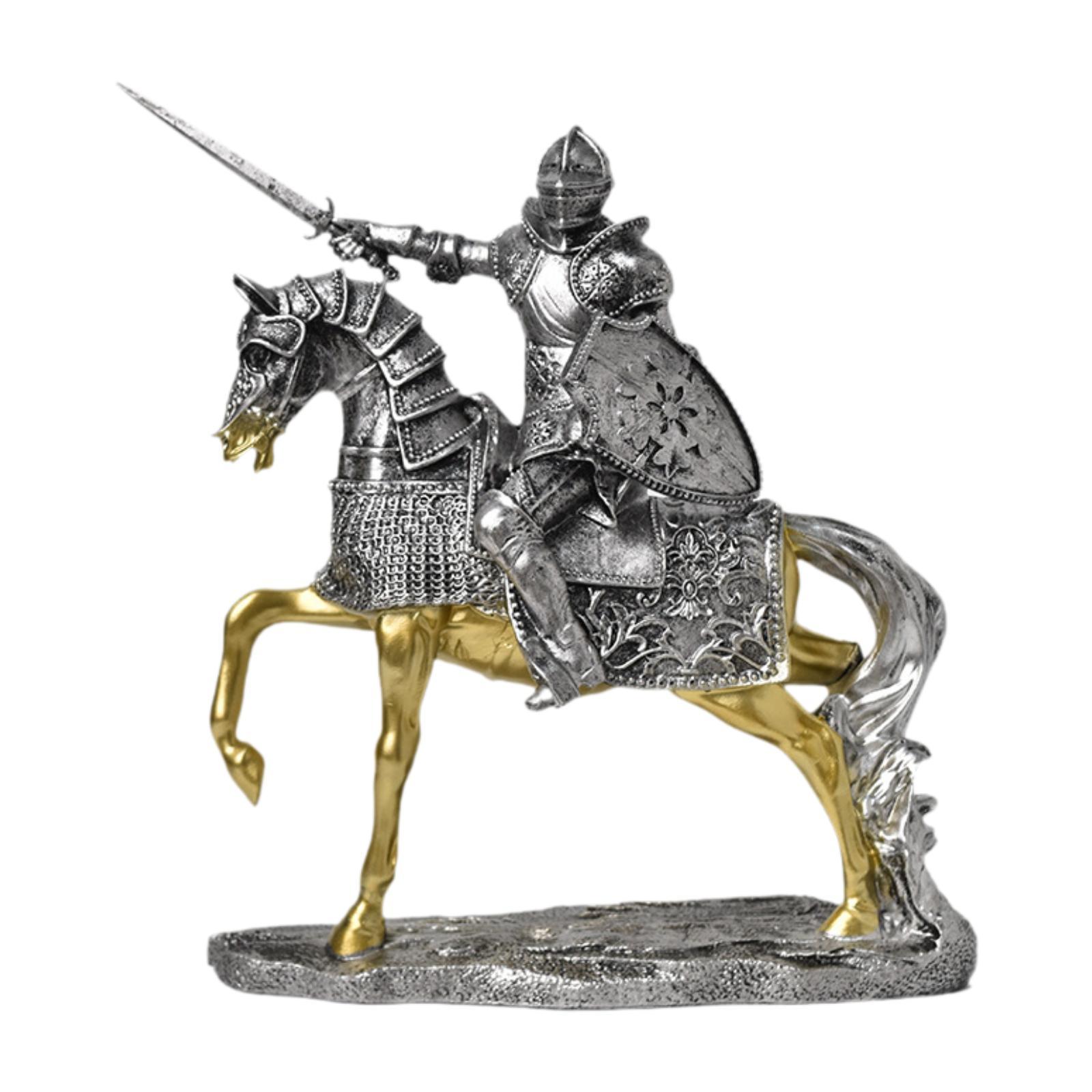 Knight Horse Statue Retro Art  - مراجعة Resin Art Table Top وسعره