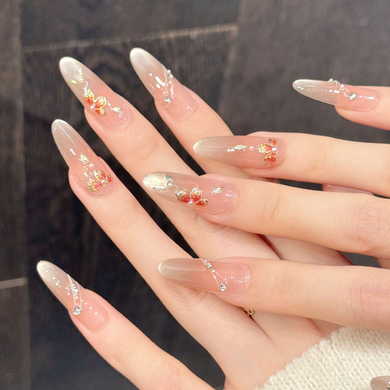 10pcs Handmade Fake Nails Pres - مراجعة Resin Art Flower وسعره