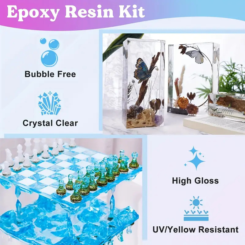 17.6oz/10.4oz Clear Epoxy Resi - مراجعة Resin Art Table Top وسعره